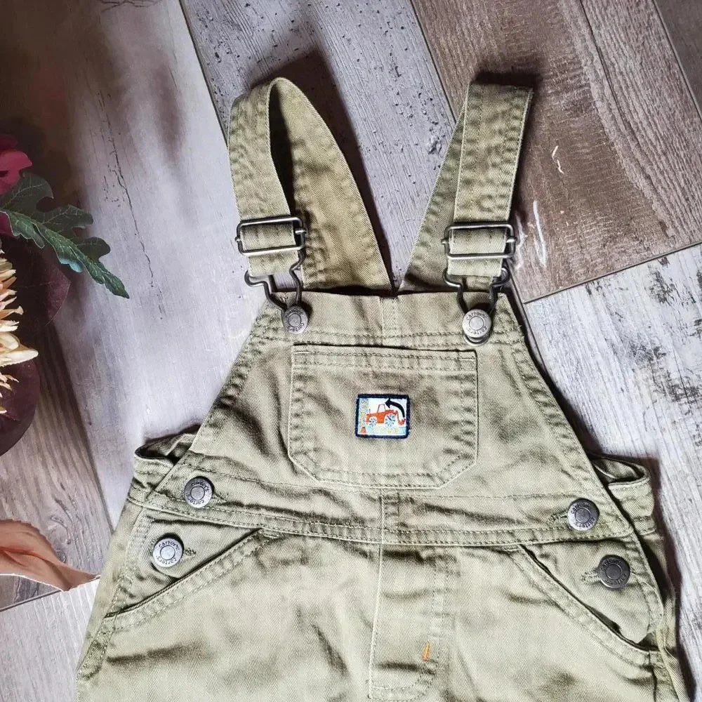 Carter's Baby Boy Embroidered Overalls Size 12m NWOT